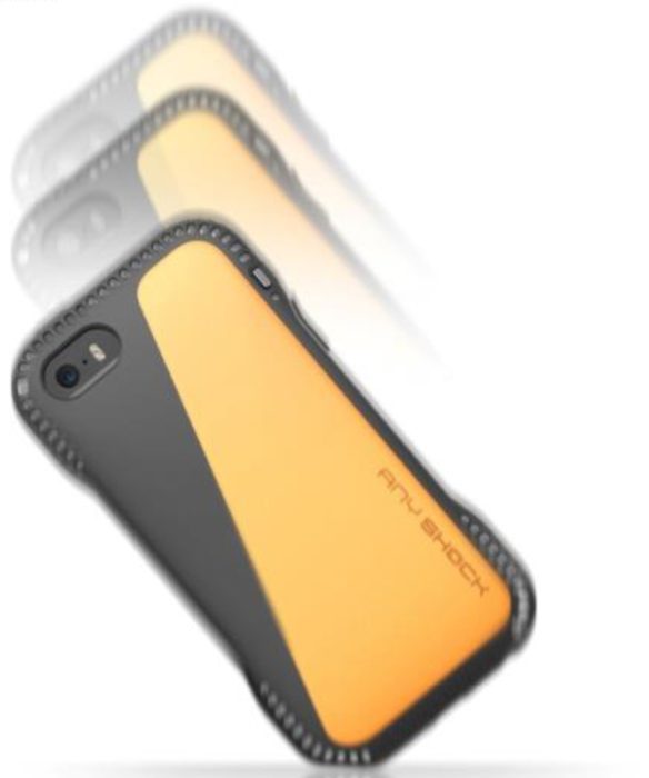 AnyShock Air case shown mid-drop