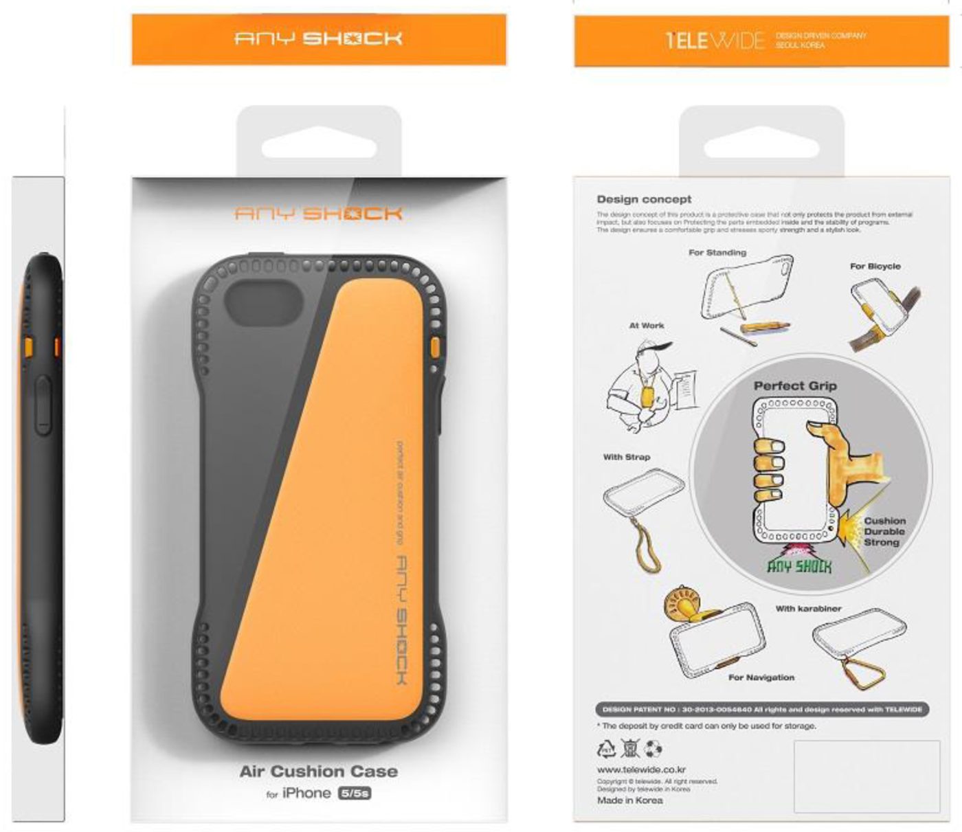 AnyShock Air retail package, front, side and back