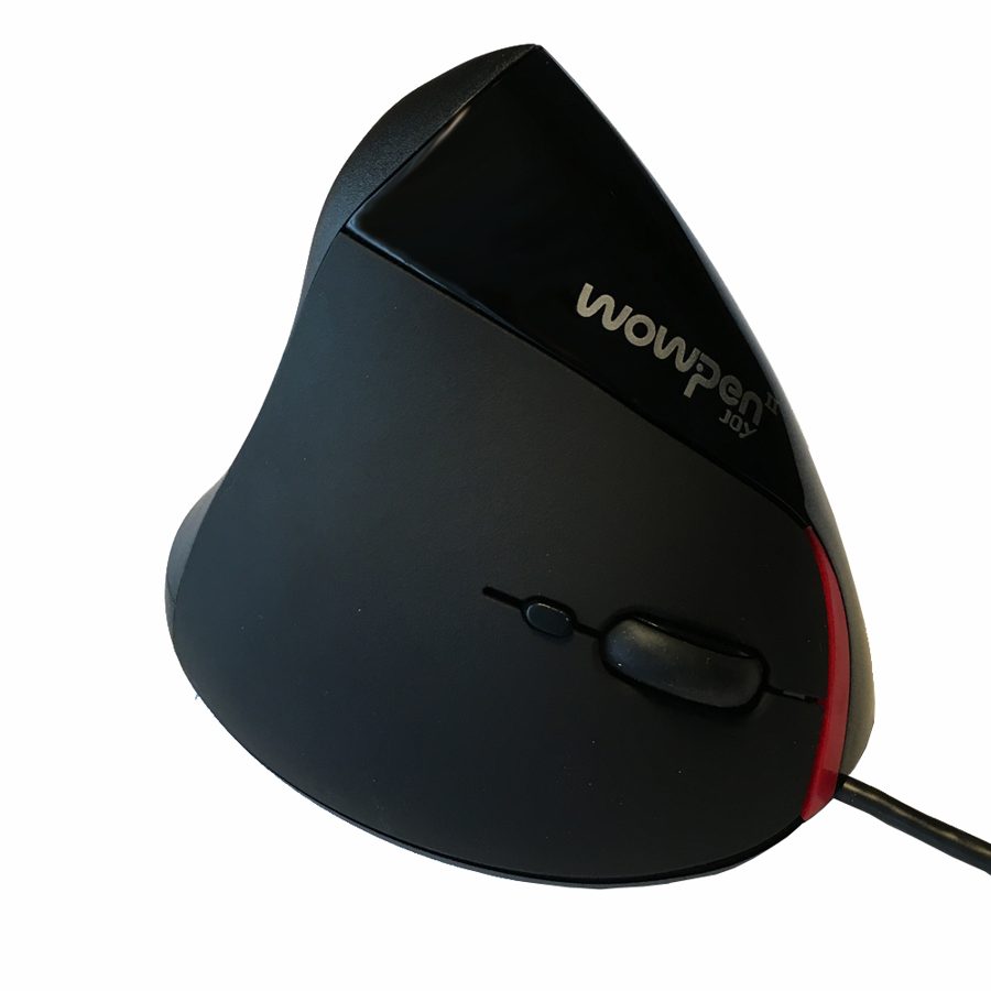 Wow Pen Joy II vertical mouse in black with red accent